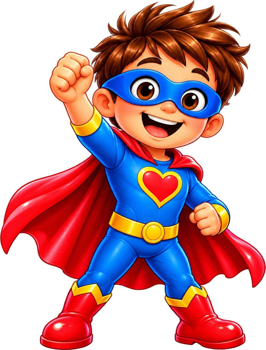 Superhero boy character